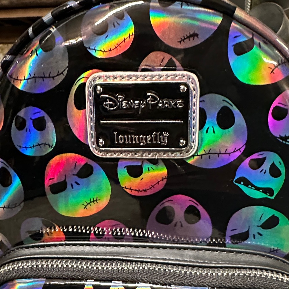 Disney Loungefly Jack Skellington Holographic Backpack - Picture 2 of 5